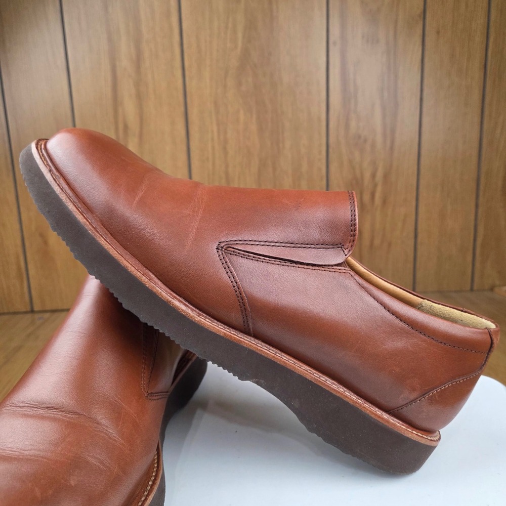 Samuel Hubbard Free Spirit Tan Leather Slip On Loafers Vibram Mens 9.5 M M2190